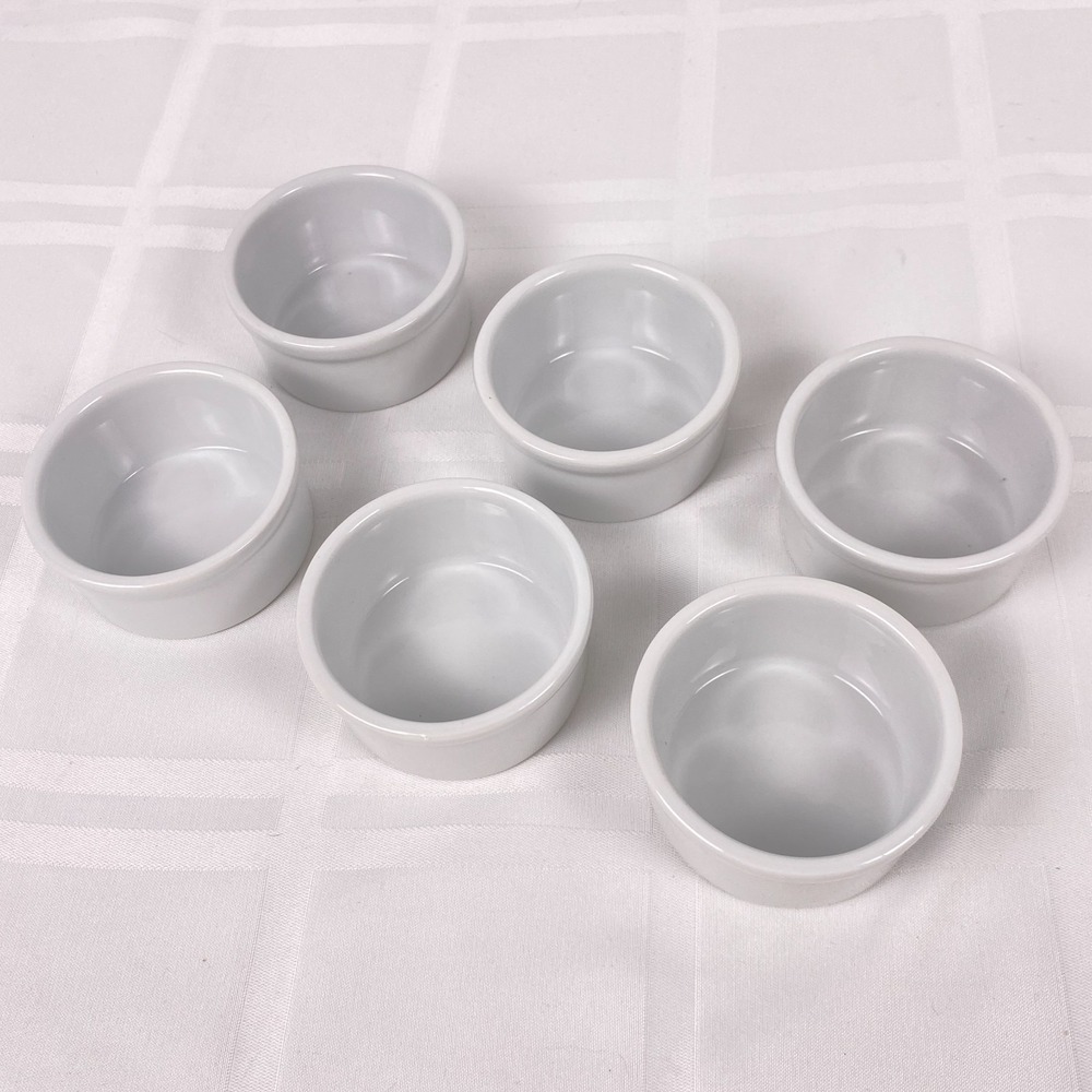 Farberware Pro-Fondue Replacement Ramekins-Lot of‎ 6-White 2.5 inches